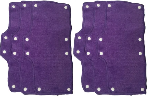 Miniatura 15 de NAEE Banda transpirable púrpura para casco duro Lavable Terciopelo Algodón Banda para casco duro abrochable (3, Púrpura)