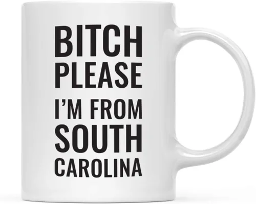Miniatura 48 de Andaz Press Taza de café de 11 onzas, regalo de broma, Bitch Please I'm from Alabama, paquete de 1, incluye caja de regalo, divertidas ideas