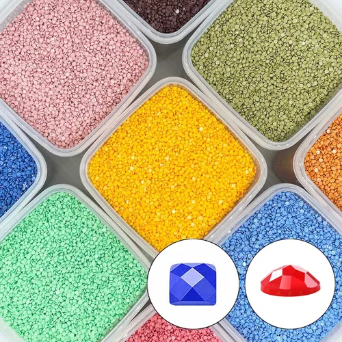 Cuentas de pintura de diamantes 743, accesorios de pintura de diamantes de repuesto para taladros faltantes, cuentas de diamante, brocas de Cuadrado