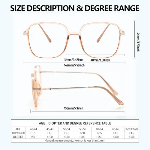 Miniatura 3 de Paquete de 3 lentes de lectura de gran tamaño para mujeres y hombres, marco grande súper ligero, bloqueo de luz azul, lentes de lectura