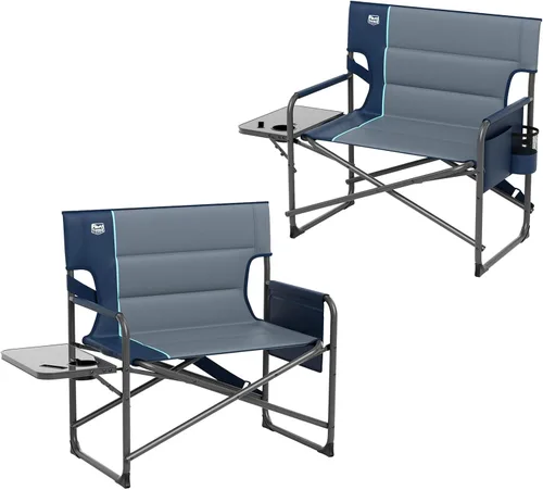 Miniatura 10 de Timber Ridge XXL - Silla de director – Silla de camping plegable resistente para adultos, capacidad de 500 libras, asiento acolchado extra ancho