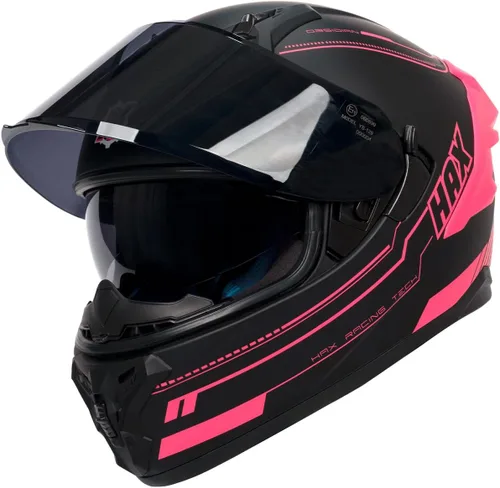 Miniatura 4 de HAX Obsidian Pro Full Face Dual Visor Adult Motorcycle Helmet for Motorbike Street Bike with Pinlock Ready DOT Approved