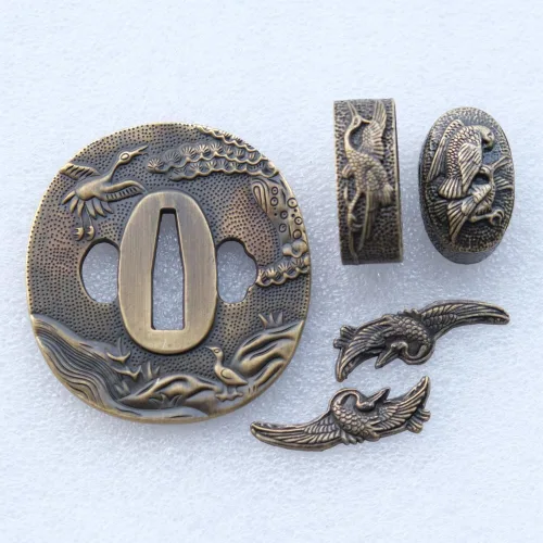 Miniatura 61 de Espada samurái japonesa KOSHIRAE – TSUBA FUCHI KASHIRA MENUKI 68-100