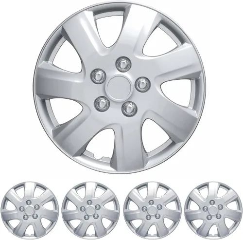 Miniatura 10 de BDK Tapacubos para ruedas Toyota Camry 16 pulgadas, set de 4, reemplazo directo OEM Snap-on para tapacubos Toyota Corolla 16 pulgadas, cubiertas