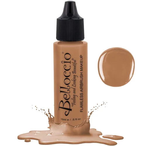 Miniatura 7 de Base de maquillaje aerógrafo, 1/2 botella Belloccio's, cosméticos profesionales Tonos beige claro-medio rosa
