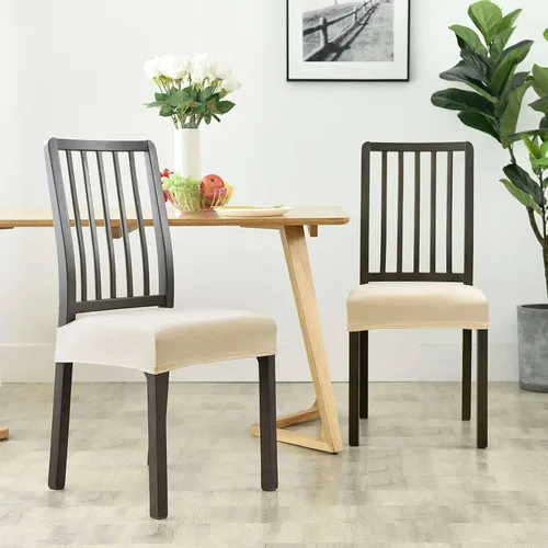 Miniatura 2 de YOPOIY Juego de 8 fundas de terciopelo para sillas de comedor, 6, 4, 2, suaves, lavables, extraíbles para cocina, boda, fiesta