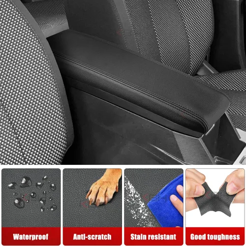 Miniatura 3 de KBH Funda de repuesto para reposabrazos de consola central para GMC Terrain, Chevy Equinox 2010 2011 2012 2013 2014 2015 2016 2017, cuero de vinilo