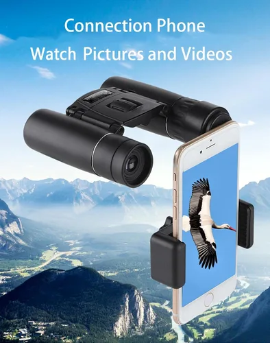Miniatura 9 de Mini telescopio portátil binoculares zoom HD 164,042.0 ft potente 200x25 plegable largo alcance baja luz visión nocturna profesional A