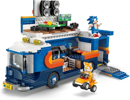 Miniatura 5 de LEGO Sonic The Hedgehog Team Sonic Command Truck Juguete de construcción – Vehículo de juego de simulación con 5 figuras para niños y niñas, a