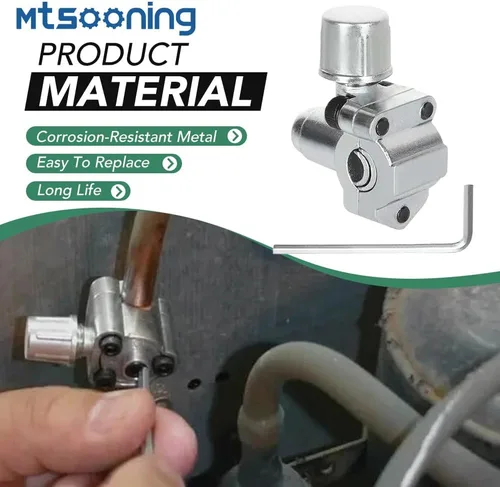 Miniatura 2 de 4 piezas BPV-31 Kit de válvula de perforación de bala, válvula de grifo de línea ajustable para aire acondicionado HVAC 1/4 pulgadas, 5/16 pulgadas