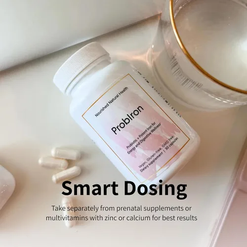 Miniatura 7 de Nourished Natural Health ProbIron - Suplemento probiótico + hierro para mujer potenciado con vitamina C y cobre, fórmula vegana para energía