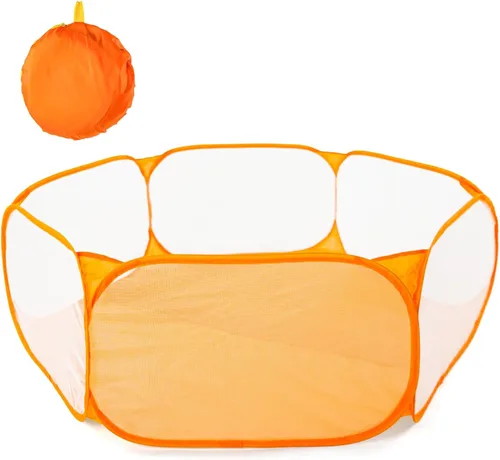 Miniatura 10 de STARBOLO Tienda de campaña para niños con pelotas, plegable para niños pequeños, piscina de pelotas, valla de gateo para interiores y exteriores