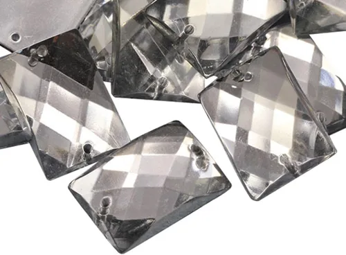 Miniatura 7 de Allstarco Topacio ahumado marrón CH25 de 0.551 x 0.394 in, cuentas rectangulares para coser, cuentas para manualidades, diamantes de imitación
