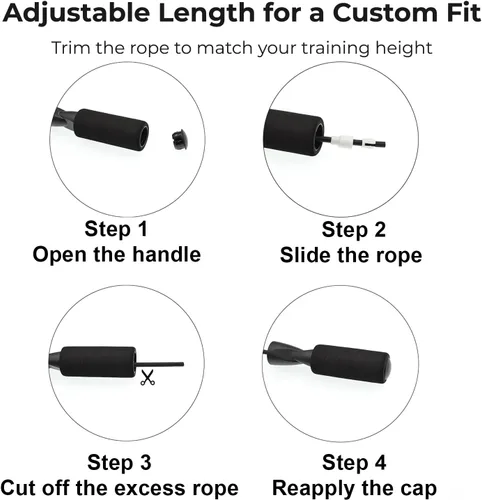 Miniatura 4 de Cuerda de Saltar para Fitness – Cuerda de Ejercicio de PVC Ajustable con Diseño Sin Enredos y Cómodas Asas de Espuma, Ideal para Cardio