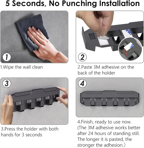 Miniatura 7 de FULLIFE Compatible con 15 ranuras para Apple Watch, organizador de correa y 5 ranuras para Apple Watch, soporte para pulsera, caja de reloj