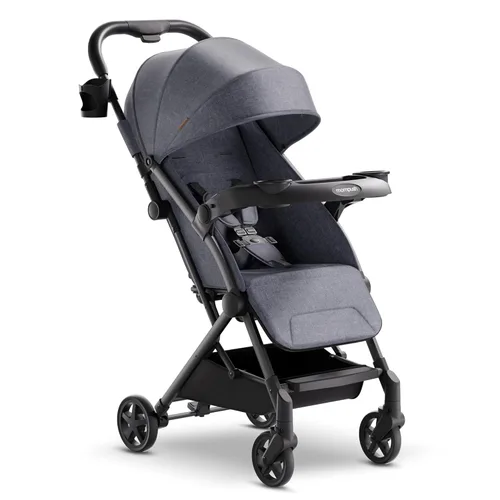 Mompush Lithe V2 Cochecito de Viaje Ligero, Cochecito de Bebé Compacto Plegable con Bolsa de Viaje, Cochecito de Plegado con Una Mano, Bandeja de