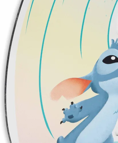 Miniatura 4 de Disney Lilo and Stitch - Letrero de metal para surfear, divertido arte de pared con olas de océano troqueladas y tabla de surf para decoración