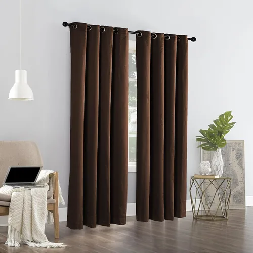 Miniatura 8 de HESTIN Juego de cortinas opacas de 4 piezas (incluye 2 paneles y 2 alzapaños), cortinas opacas con aislamiento térmico sólido con ojales