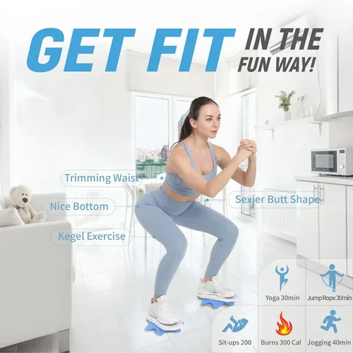Miniatura 2 de Tabla giratoria de abdominales, tabla de ejercicios Twister, ejercicio de disco de torsión de cintura, ejercicio de tabla de abdominales, Azul