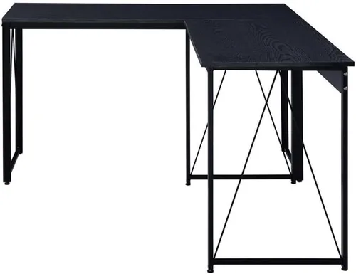 Miniatura 6 de Acme Zaidin - Escritorio rectangular de madera con base de trineo de metal, color negro