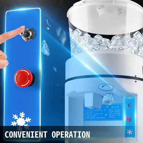 Miniatura 4 de Máquina eléctrica de cono de nieve de mesa, trituradora de hielo comercial de 350 W, 1100 lbs/h con tolva de 17.6 libras, velocidad de rotación