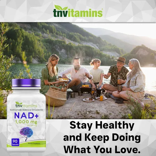 Miniatura 6 de tnvitamins Suplemento NAD+ de 1,000 mg por porción - 90 unidades Cápsulas NAD de alta potencia Dinucleótido de adenina de nicotinamida Apoyo