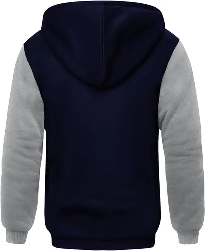 Miniatura 74 de SCODI Sudaderas con capucha para hombre, forro polar pesado, cremallera completa, forro de sherpa grueso, chaqueta con capucha