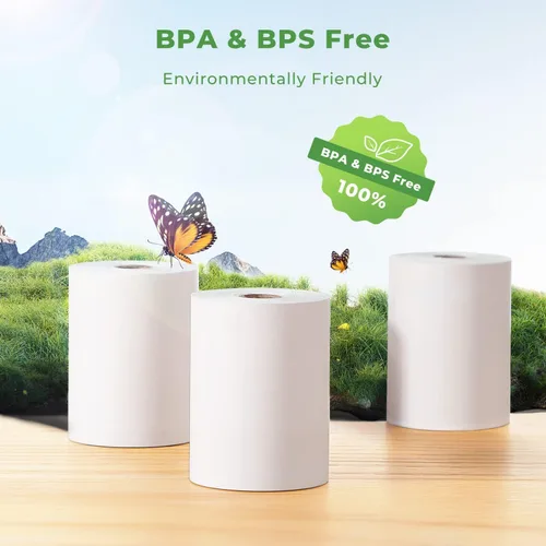 Miniatura 6 de MUNBYN Papel térmico para recibos de 2 1/4" x 85' (10 rollos) Rollos de papel para caja registradora Compatible con la mayoría de terminales
