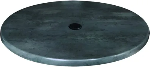 Miniatura 3 de Holland Bar Stool Mesa EnduroTop de acero negro de 30 pulgadas de diámetro, interior/exterior para todas las estaciones con agujero para sombrilla