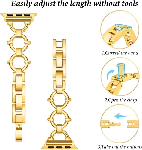 Miniatura 3 de Correa en forma de O compatible con Apple Watch Band de 1.614 in, 1.575 in, 1.654 in (S10/11) 1.496 in, iWatch Series 11 10 9 8 7 6 SE 5 4 3