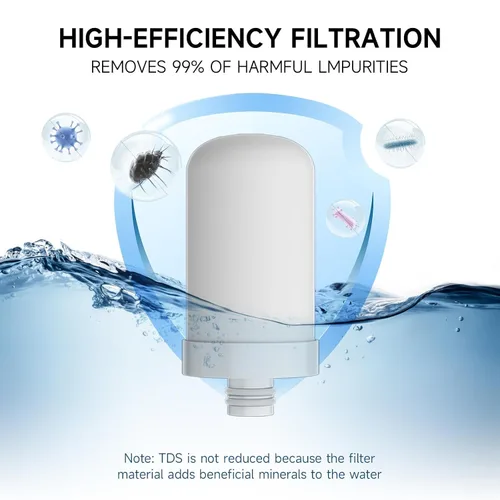 Miniatura 6 de Filtro de agua para grifo de fregadero, purificador de agua de acero inoxidable para fregadero de cocina, reduce PFAS, plomo, cloro