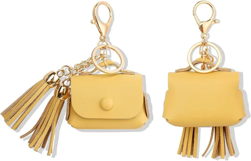 Miniatura 13 de MODOS LOGICOS Funda De Carga De Cuero Genuino Para Apple AirPods Pro - Beige Con Borlas