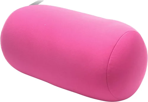 Miniatura 9 de Emivery Almohada ortopédica redonda de microcuentas para el cuello cilíndrico, almohada de espuma viscoelástica que reduce el dolor de espalda, Negro