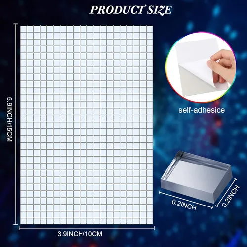 Miniatura 2 de Azulejos de mosaico autoadhesivos para proyectos de manualidades, 0.197 x 0.197 in (plata, 14400 piezas)