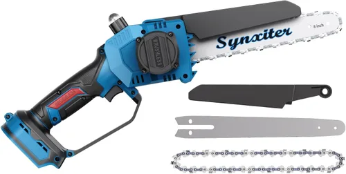 Mini motosierra, motosierra eléctrica portátil 2 en 1 de 8 y 6 pulgadas, inalámbrica, pequeña motosierra de mano para ramas de árbol, patio, hogar y
