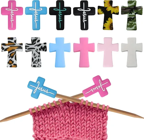 Miniatura 9 de 20 piezas de protectores para puntas de agujas de tejer con lindos animales, protectores para agujas de tejer, tamaño US 2.5-13 (3mm-9mm), para Panda