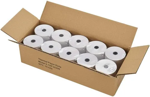 Miniatura 7 de Solar-Power Papel térmico de 3 1/8, 10 rollos para caja registradora POS, rollo de papel de recibo de 1 capa (3-1/8 pulgadas x 230 pies)
