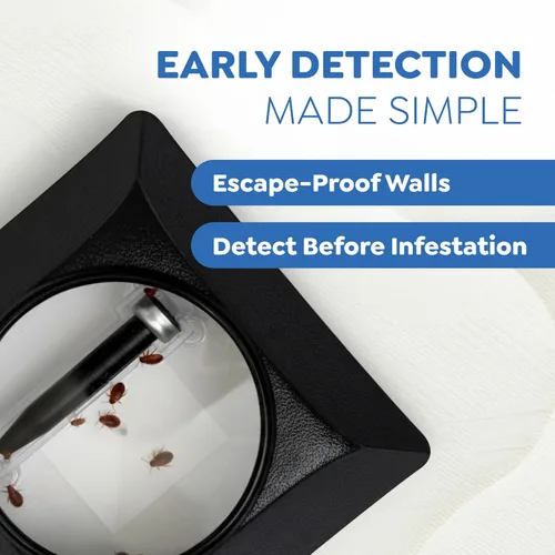 Miniatura 2 de Kit de detección de chinches Riddy, trampa y señuelo para detección y monitoreo temprano, seguro para colchón, para el hogar o viajes, paquete de 4