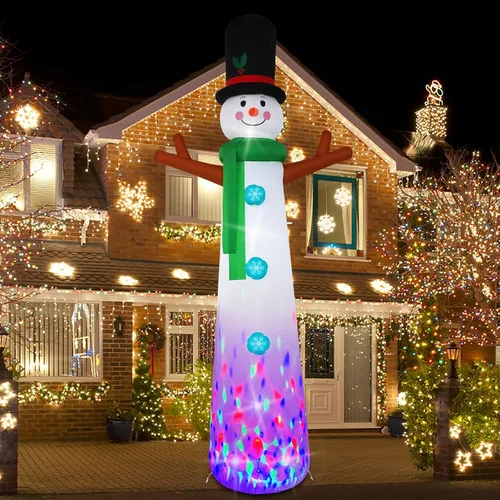 Miniatura 8 de Decoración inflable de Navidad de 7 pies para exteriores, enano con sombrero, decoración inflable de patio con luces LED integradas, adecuado