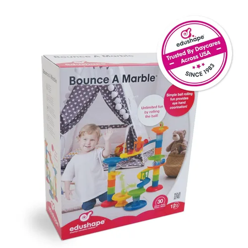 Miniatura 2 de Edushape Bounce A Marble Racetracks, juego de 30 piezas (809801)