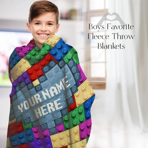 Miniatura 3 de Manta personalizada para niños con nombre personalizado Compatible Ropa de cama ultra suave y cálida Decoración de habitación o cubrecama