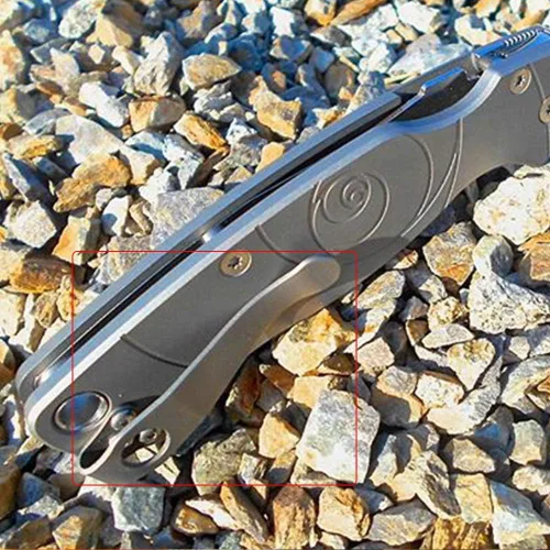 Miniatura 2 de HONUTIGE Clip de bolsillo para Spyderco C81 C10 C11, 3 agujeros, aleación de titanio, clip de bolsillo profundo para cuchillo Spyderco, accesorios