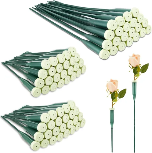 Miniatura 7 de Tessco for you 72 Pcs Floral Water Tubes 12 Inch and 6 Inch Floral Tubes Plastic Flower Tube for Fresh Flowers with Rubber Cap Flower Stem