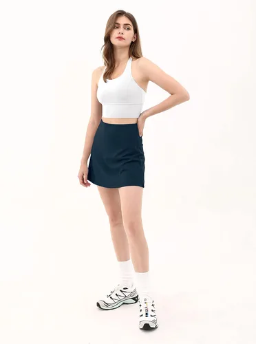 Miniatura 5 de ODODOS Falda pantalón deportiva de tenis para mujer con bolsillos incorporados, faldas activas de golf para deportes, correr, gimnasio, entrenamiento