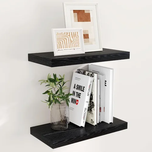 Miniatura 16 de Fun Memories Estantes flotantes de 48 pulgadas, estantes de pared de 9.3 pulgadas de profundidad para baño, sala de estar, dormitorio, cocina
