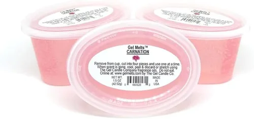 Aroma floral de clavel en gel derretido para calentadores y quemadores de The Gel Candle Company Peel, MELT and Enjoy