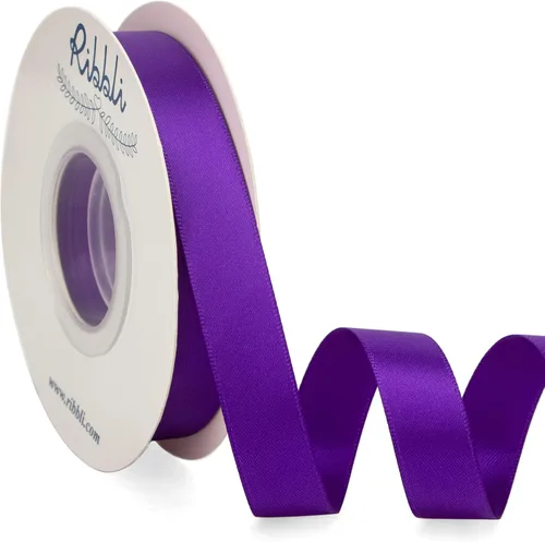 Miniatura 166 de Ribbli - Cinta de satén de doble cara dorada, 1 pulgada x 25 yardas, uso para ramo de lazos, envoltura de regalos, decoración de boda Dorado