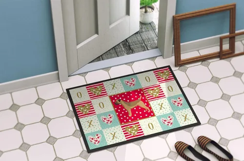 Miniatura 4 de Caroline's Treasures CK5913JMAT Border Terrier Love - Tapete para puerta delantera, 24 x 36 pulgadas, para interiores y exteriores, para entrada