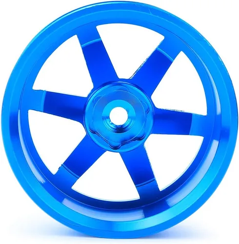 Miniatura 7 de Buje de rueda de metal, 4 unidades, aleación de aluminio, compatible con auto universal 1/10 Flat Running Drift RC (azul)