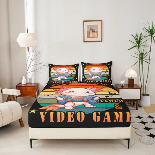 Miniatura 5 de Erosebridal Highland Cow - Juego de sábanas de tamaño individual con diseño de rosas para niños, niñas, adolescentes, adultos, animales salvajes